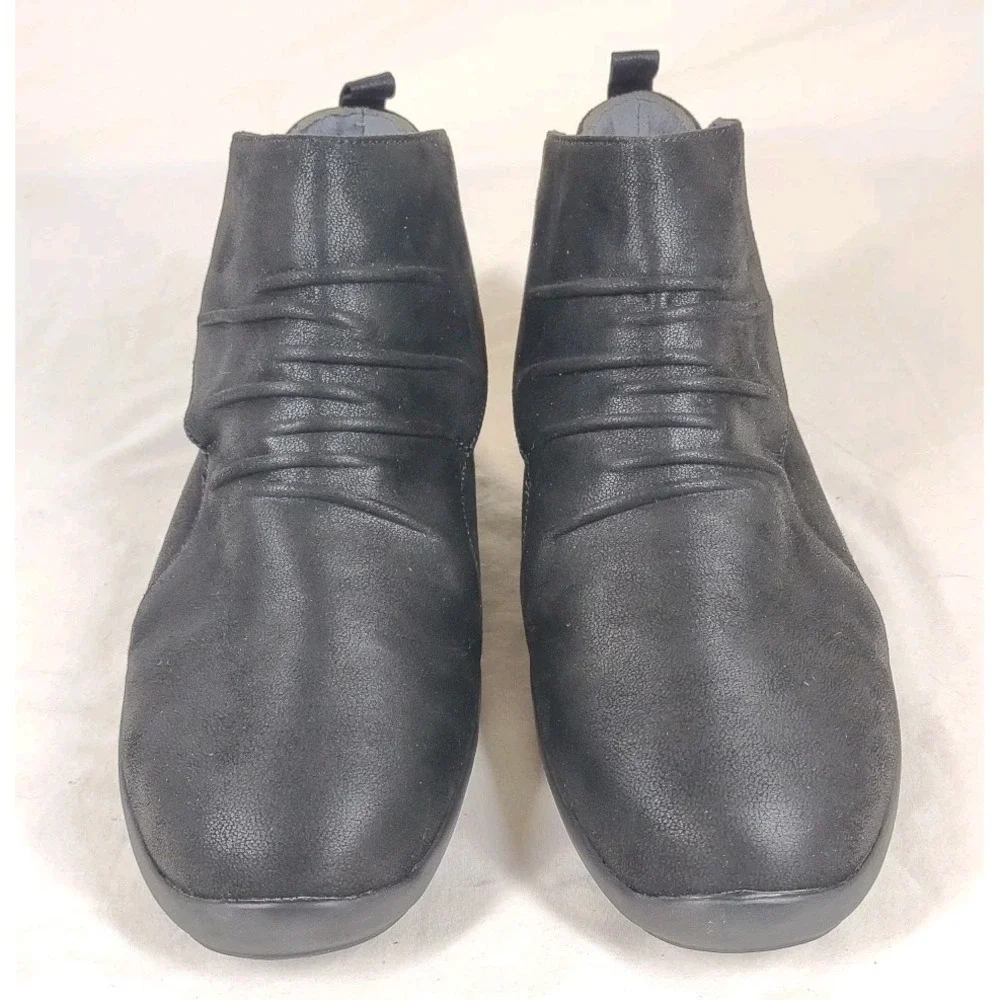 Anodyne No. 91‎ Casual Ankle Boots Black Vegan Leather Womens Size US 7.5W